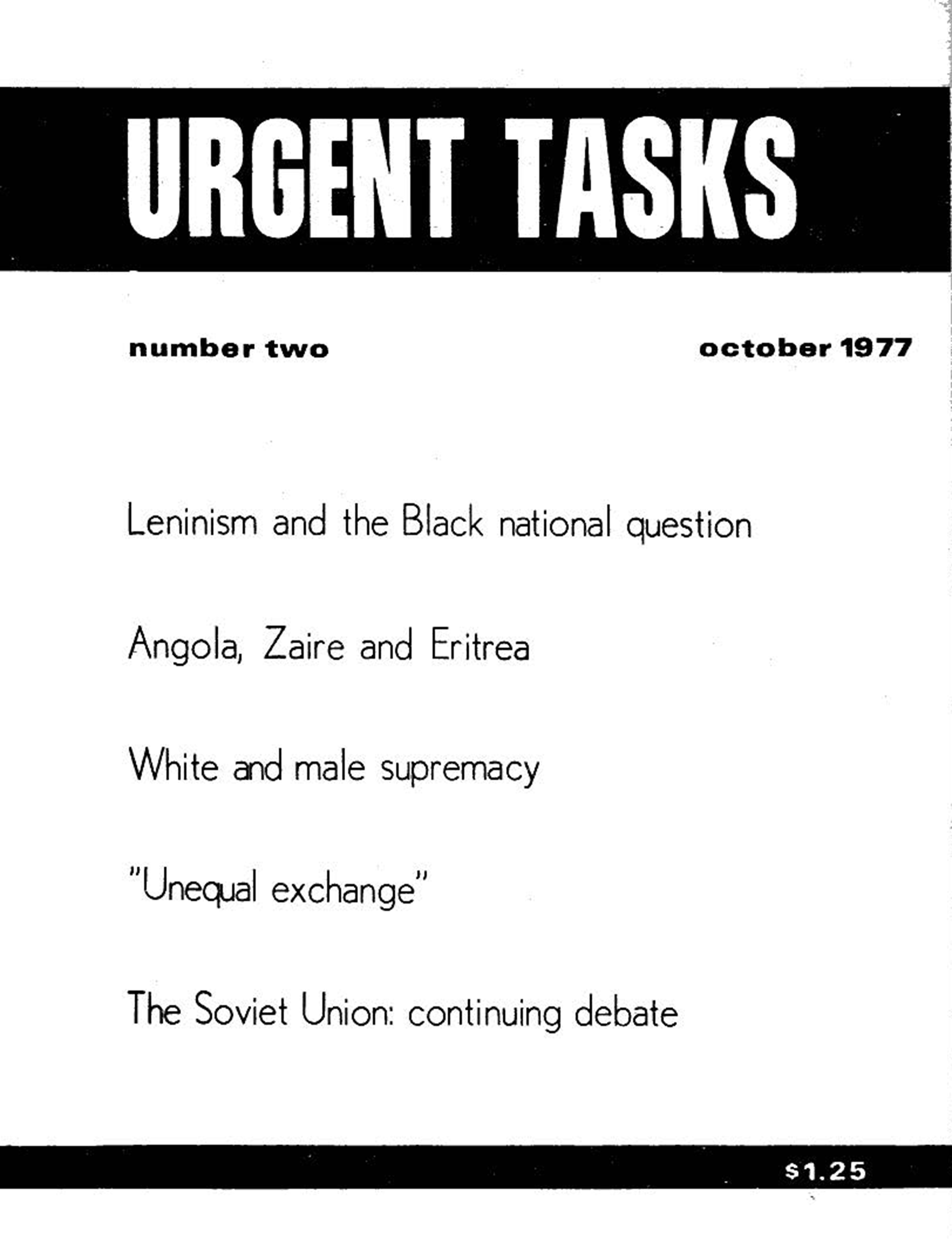 Urgent Tasks No. 2